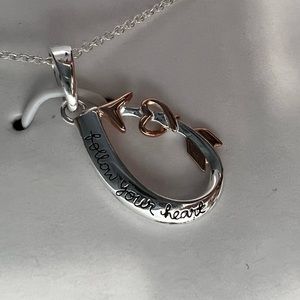 NEW! Dream big necklace “Follow your heart” inscription with an arrow